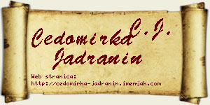 Čedomirka Jadranin vizit kartica